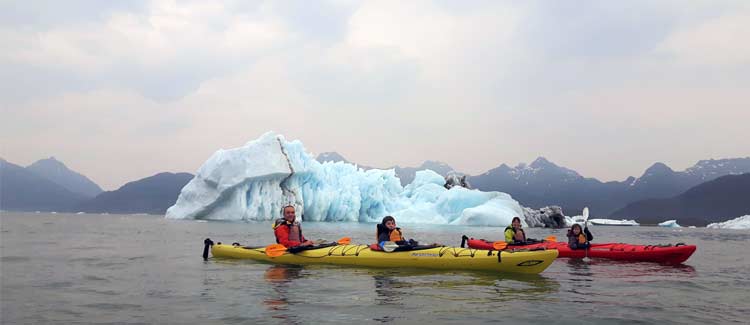 Kayak en Columbia Glacier